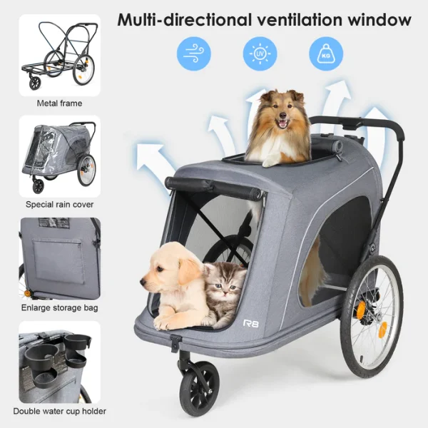 Beberoad R8 Foldable Pet Stroller - Image 8