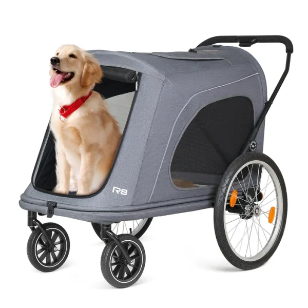 Beberoad R8 Pro Luxury 4-Wheel Foldable Pet Stroller - Image 7