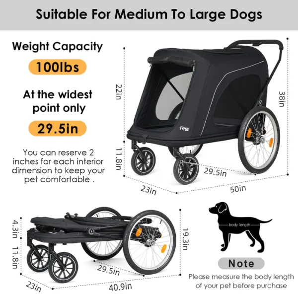 Beberoad R8 Pro Luxury 4-Wheel Foldable Pet Stroller - Image 13