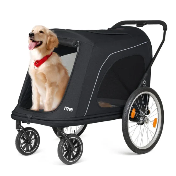 Beberoad R8 Pro Luxury 4-Wheel Foldable Pet Stroller - Image 14